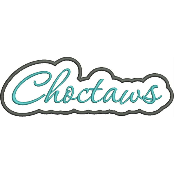 Choctaws Applique Script Satin Snap Shot