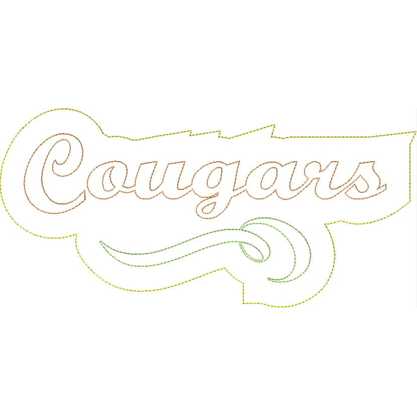 Cougars Distressed Applique Snap Shot