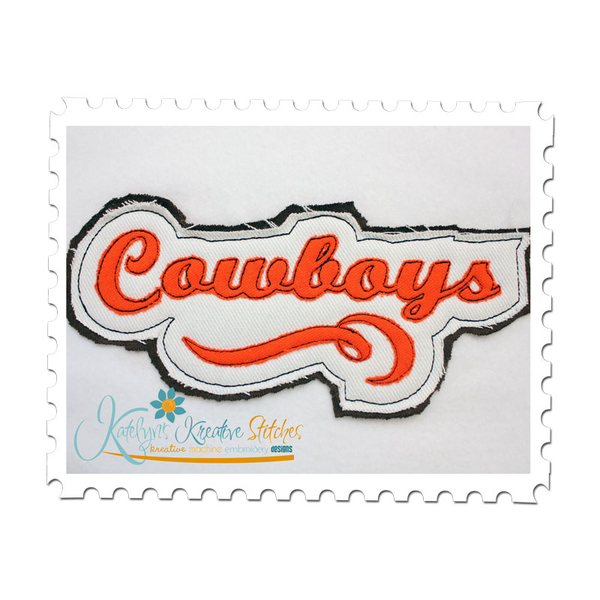 Cowboys Distressed Applique