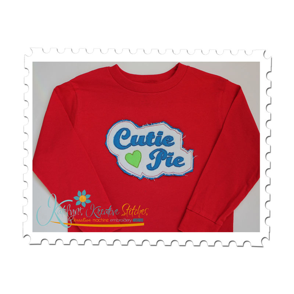 Cutie Pie Distressed Applique