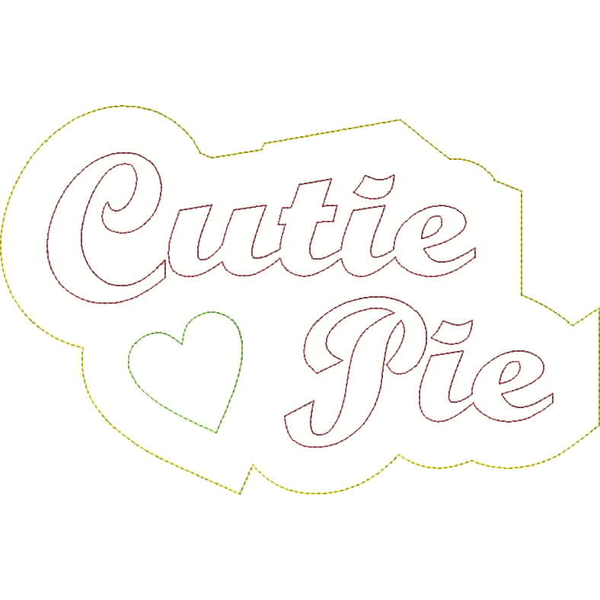 Cutie Pie Distressed Applique Snap Shot