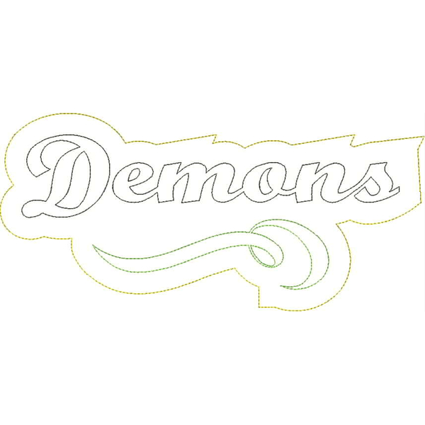 Demons Distressed Applique Snap Shot