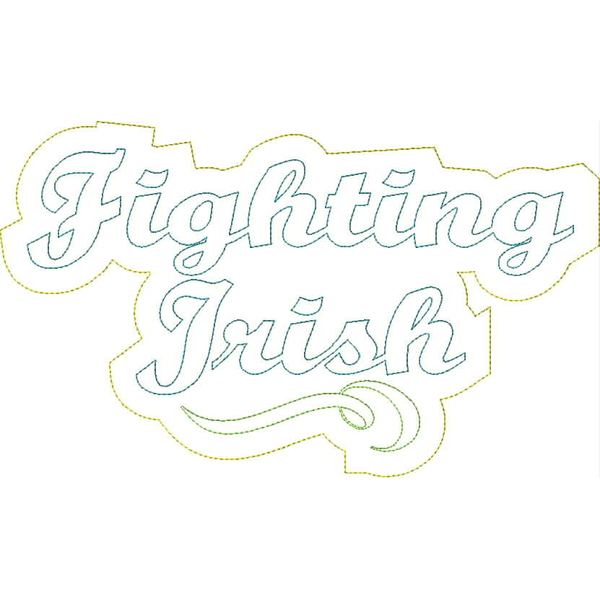 Fighting Irish Distressed Applique Snap Shot