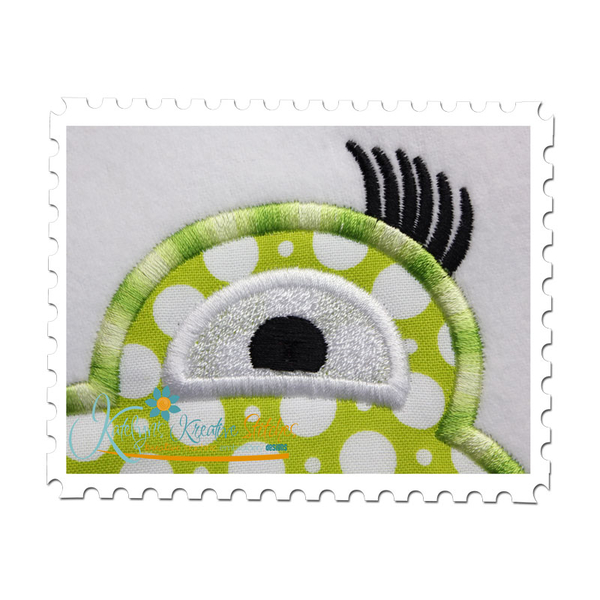 Frog Girl Applique Close Up