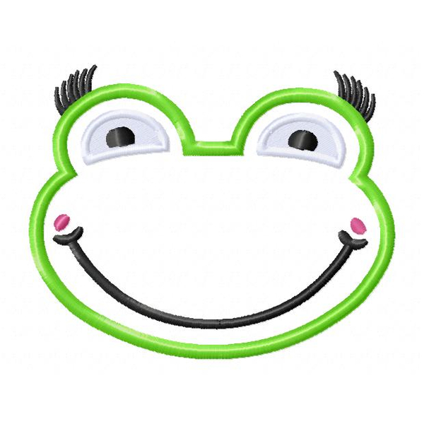 Frog Girl Applique Snap Shot