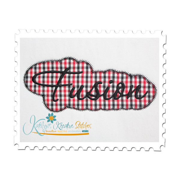 Fusion Applique Script Zig Zag