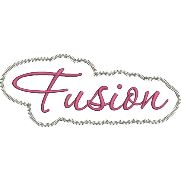 Fusion Applique Script Zig Zag Snap Shot