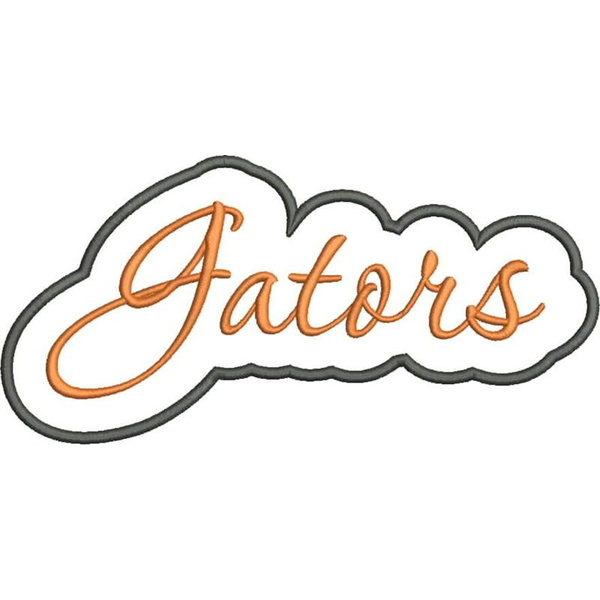 Gators Applique Script Satin Snap Shot
