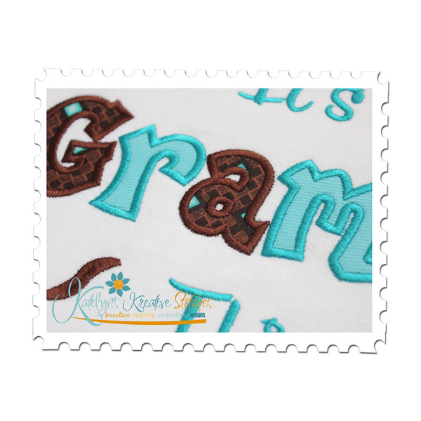 It's a Grammy Thing Applique Close Up (6x10 and 11x7)