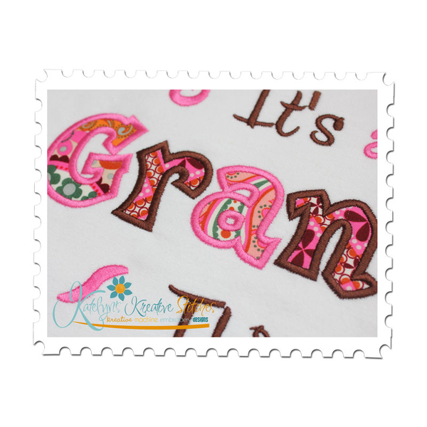 It's a Granny Thing Applique (6x10 and 11x7) Close Up