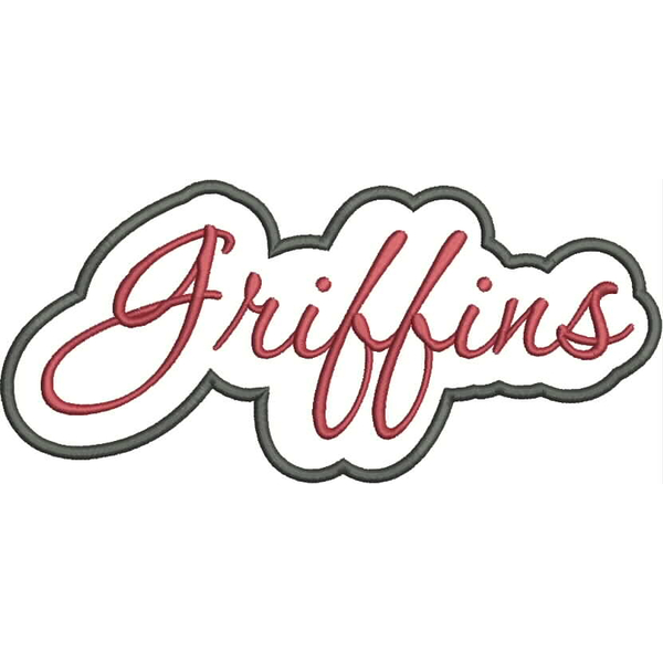 Griffins Applique Script Satin Snap Shot