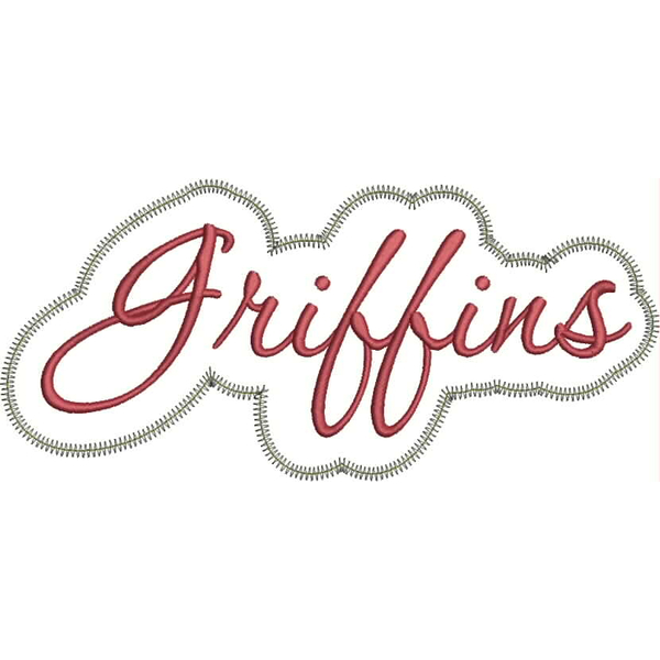 Griffins Applique Script Zig Zag Snap Shot