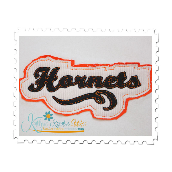 Hornets Distressed Applique