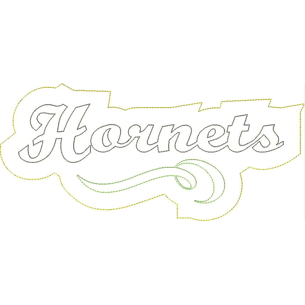 Hornets Distressed Applique Snap Shot