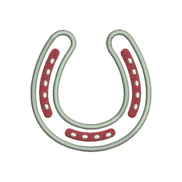 Horseshoe Applique Satin Snap Shot