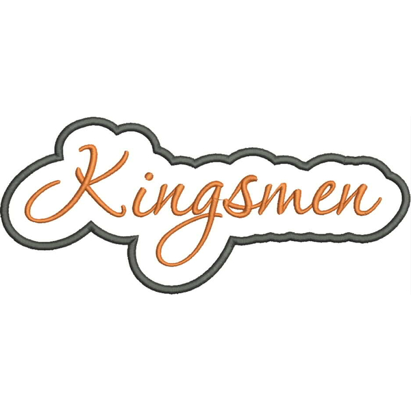 Kingsmen Applique Script Satin Snap Shot