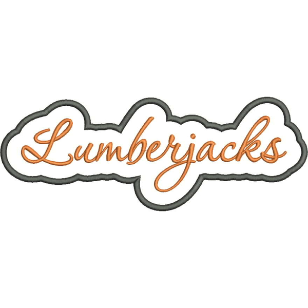 Lumberjacks Applique Script Satin Snap Shot