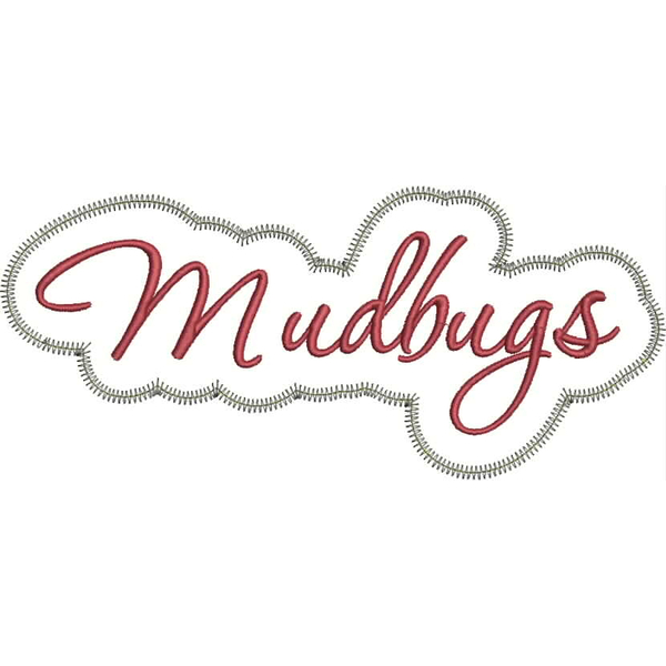 Mudbugs Applique Script ZigZag Snap Shot