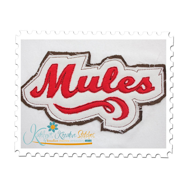 Mules Distressed Applique
