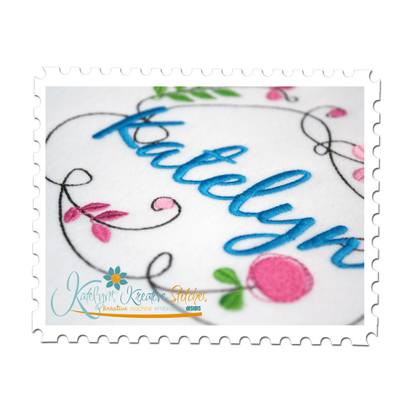 Springtime Frame shown with Optional Name