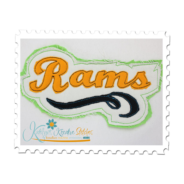 Rams Distressed Applique