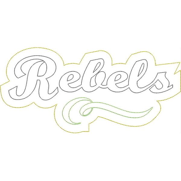 Rebels Distressed Applique Snap Shot