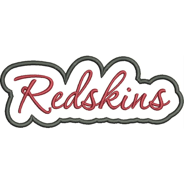 Redskins Applique Script Satin Snap Shot