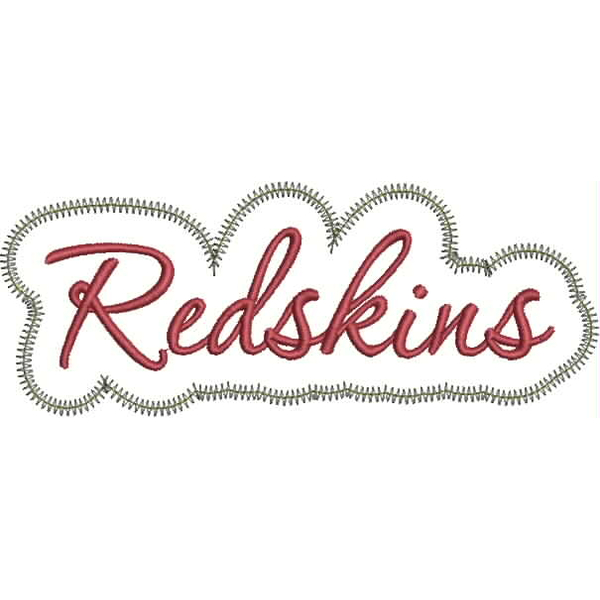 Redskins Applique Script Satin Snap Shot