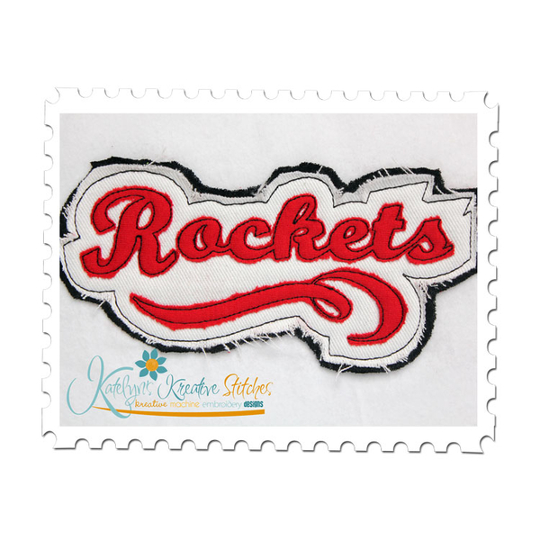 Rockets Distressed Applique