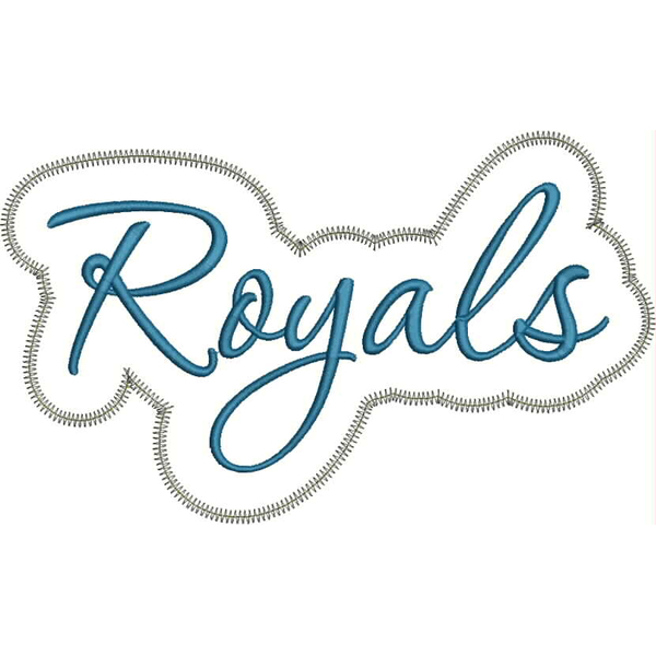 Royals Applique Script Zig Zag Snap Shot