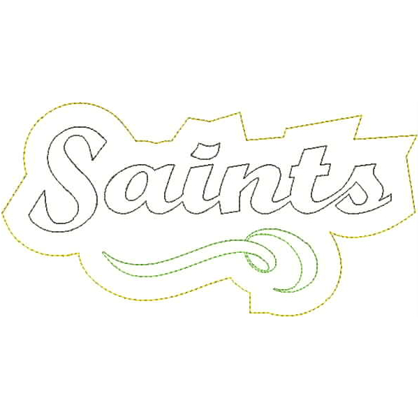 Saints Distressed Applique Snap Shot