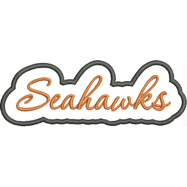 Seahawks Applique Script Satin Snap Shot