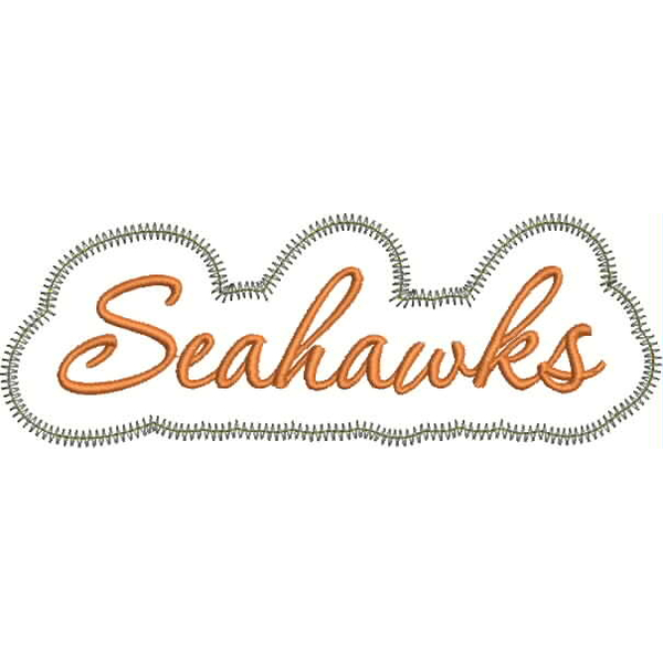 Seahawks Applique Scripts Zig Zag Snap Shot