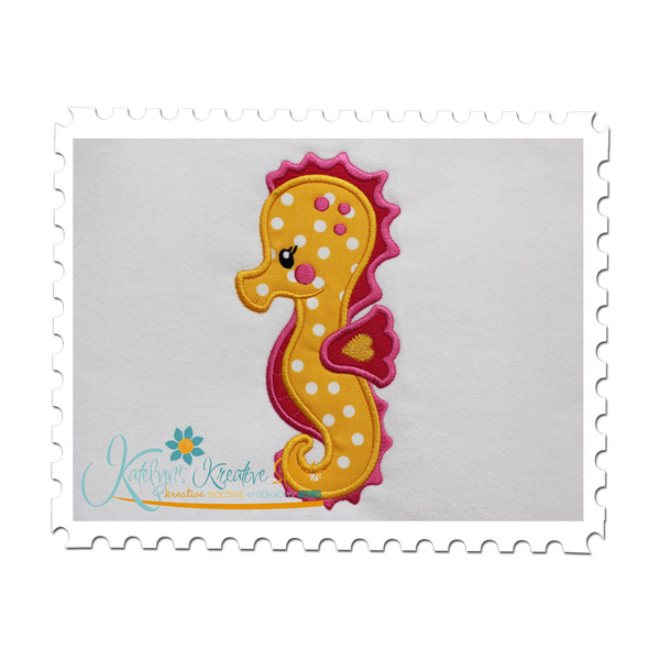 Seahorse Girl Applique