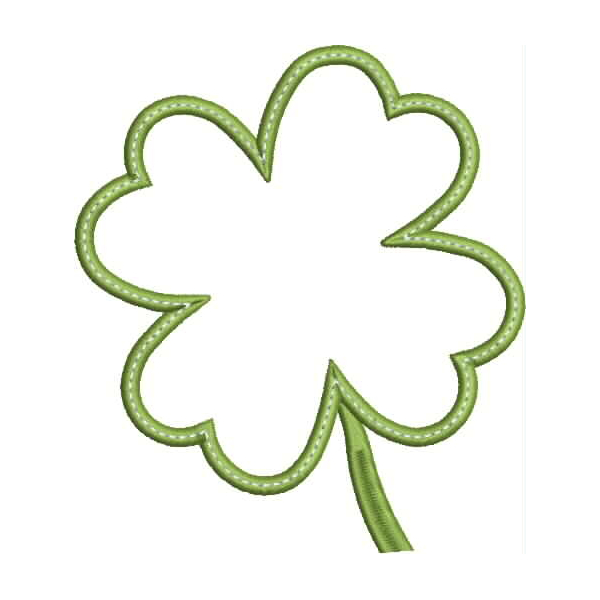 Single Clover Applique Snap Shot