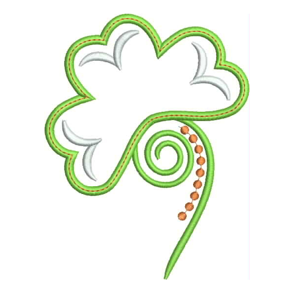 Single Shamrock Applique Snap Shot
