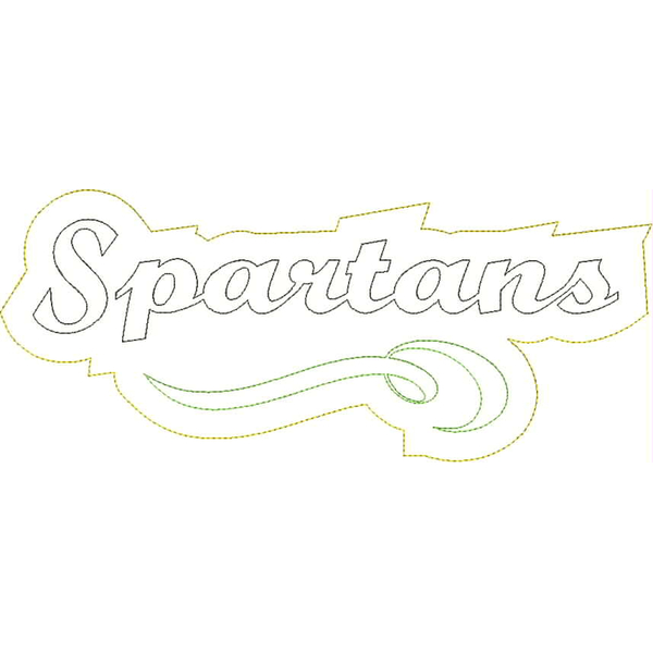 Spartans Distressed Applique Snap Shot