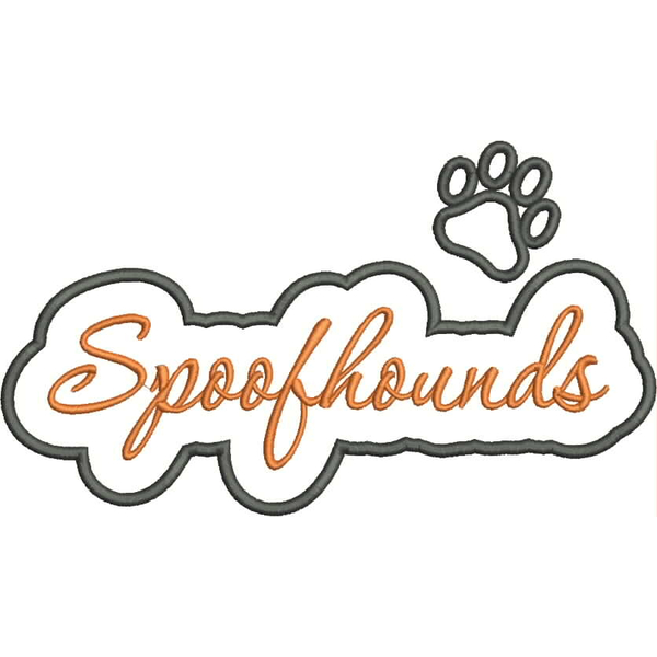 Spoofhounds Applique Script Satin Snap Shot
