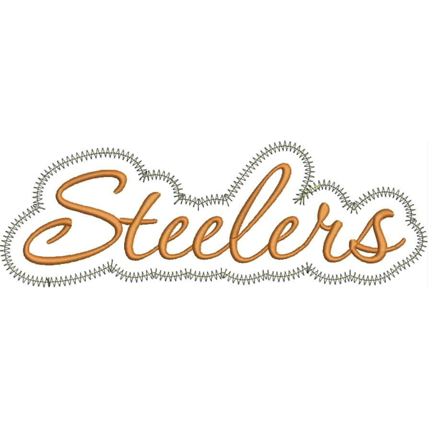 Steelers Applique Script Zig Zag Snap Shot