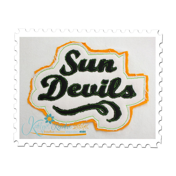 Sun Devils Distressed Applique