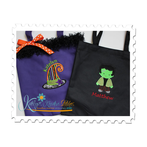 Witch Hat Applique and Little Frankie Samples