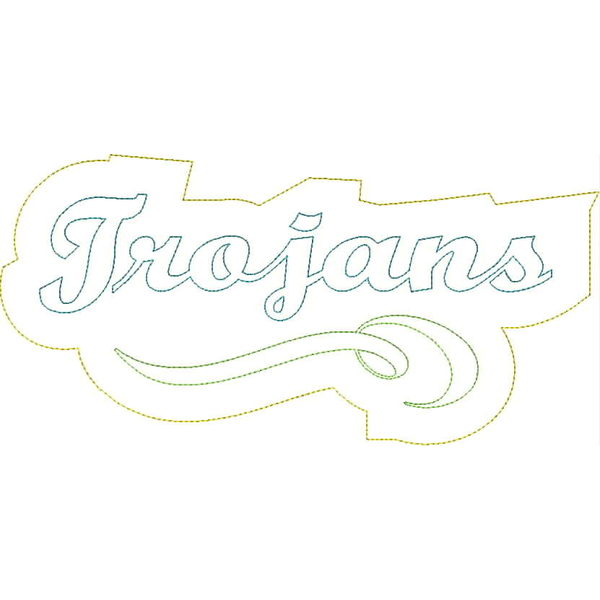 Trojans Distressed Applique Snap Shot