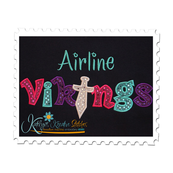 Vikings Applique with Sword