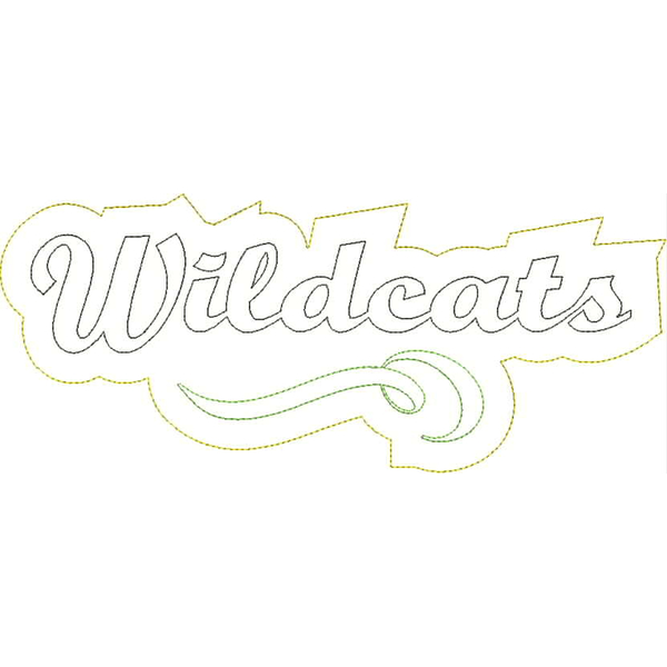 Wildcats Distressed Applique Snap Shot