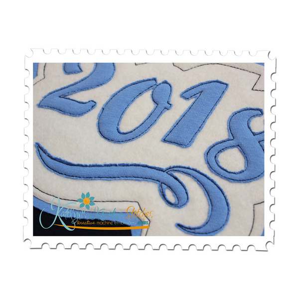 2018 Distressed Applique Close Up