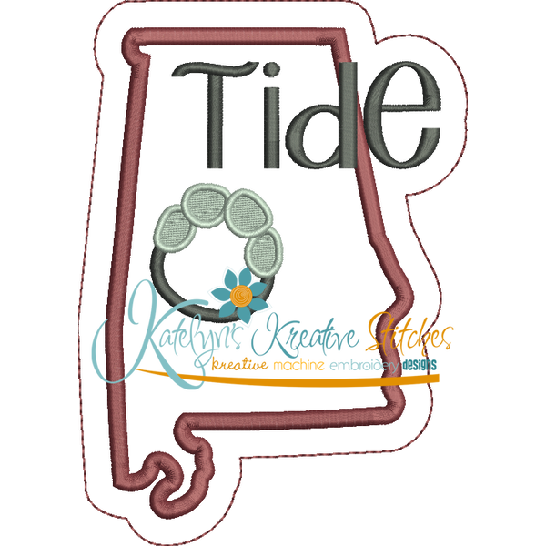 Alabama State Applique Snap Shot