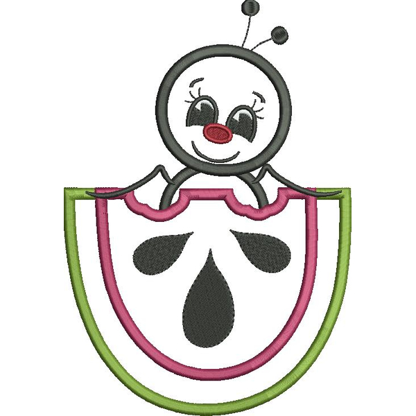 Any Watermelon Applique wSeeds Snap Shot