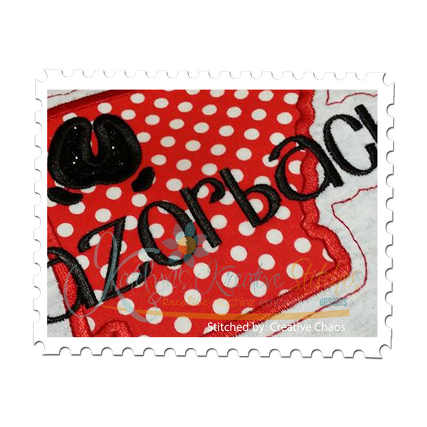 Arkansas State Applique Close Up