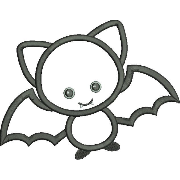 Black Bat Applique Snap Shot Black Bat Applique Snap Shot
