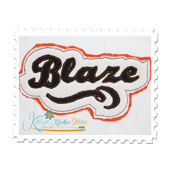 Blaze Distressed Applique